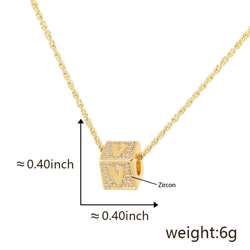 Jewelry 26 English letter necklace pendant