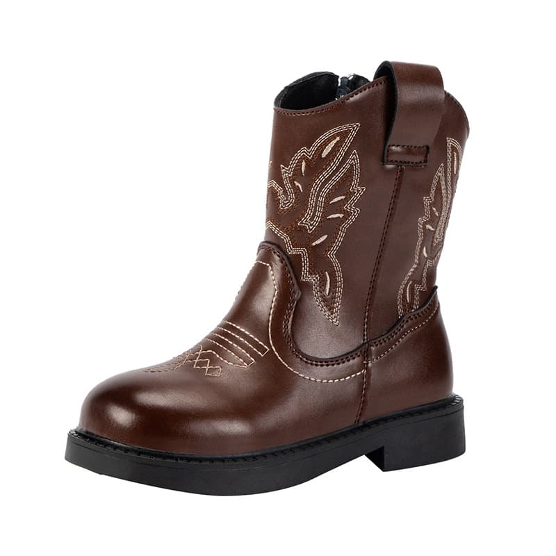 Girls' embroidered martin boots