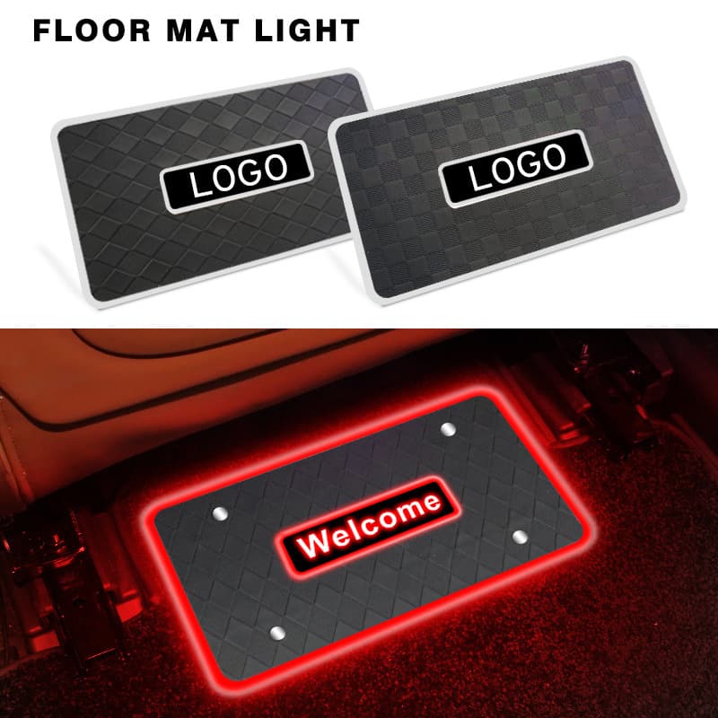 Car foot mat ambience light led car decorative Bluetooth RGB sound