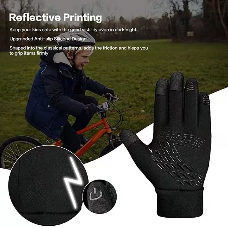 Children's bicycle riding gloves warm Non-slip
