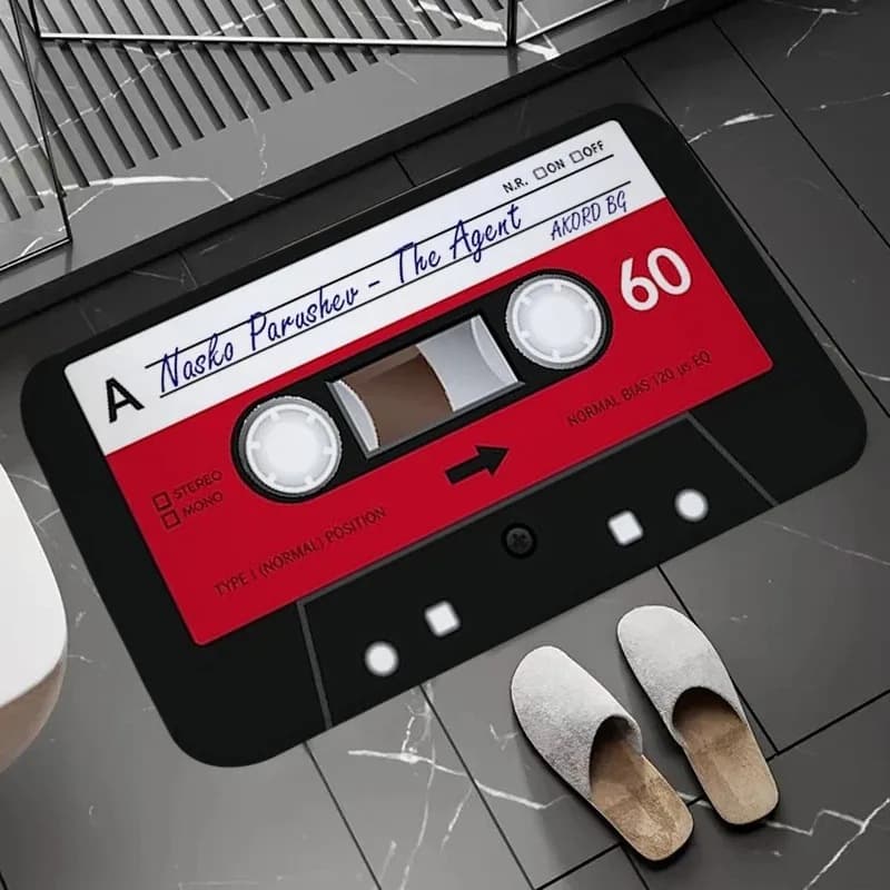 Cassette- flannel bath mat bathroom rug