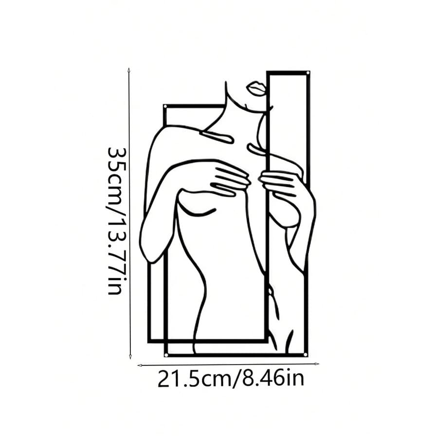 Girly body line silhouette wall decoration