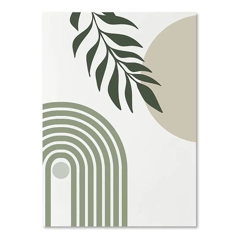 Green plant decorative painting