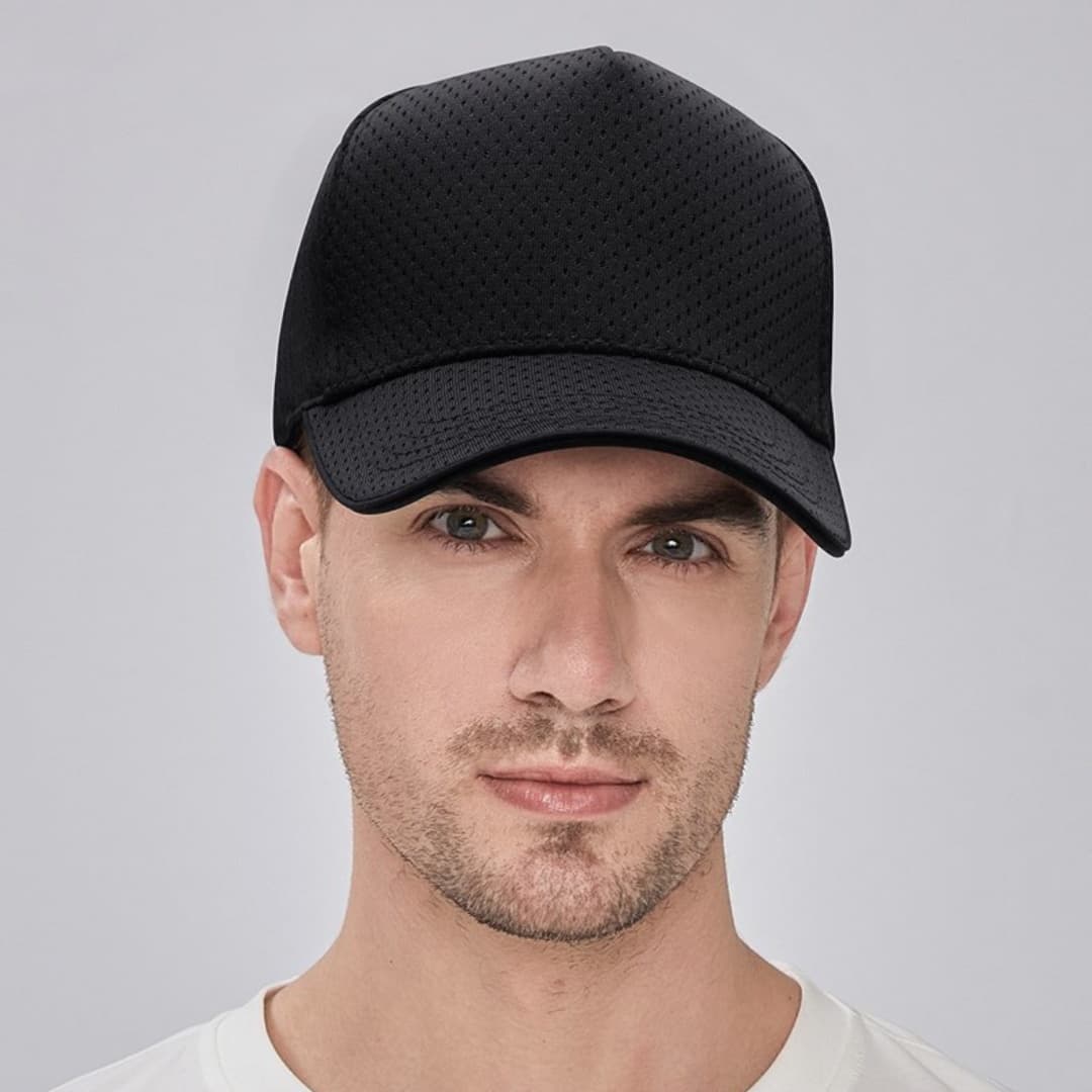 Full mesh breathable high crown baseball cap