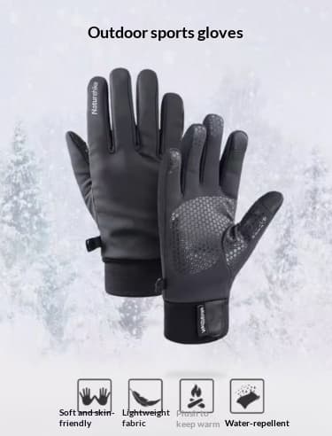 Gloves, warm and Fleece-lined for autumn and winter outdoor sports