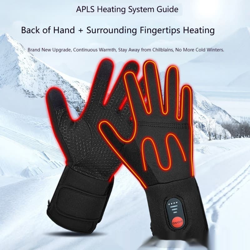 Outdoor mountaineering rechargeable heated gloves