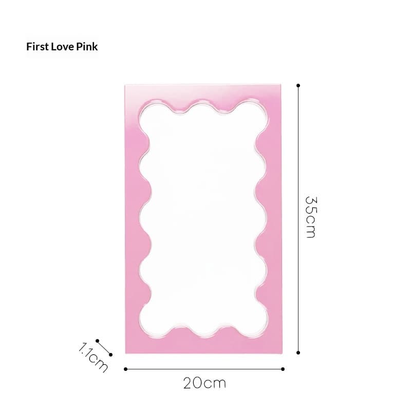 Square wave pattern vanity mirror wall entryway