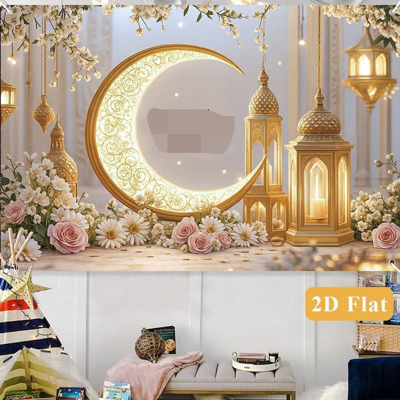 Moon backdrop hanging decor for wall decoration