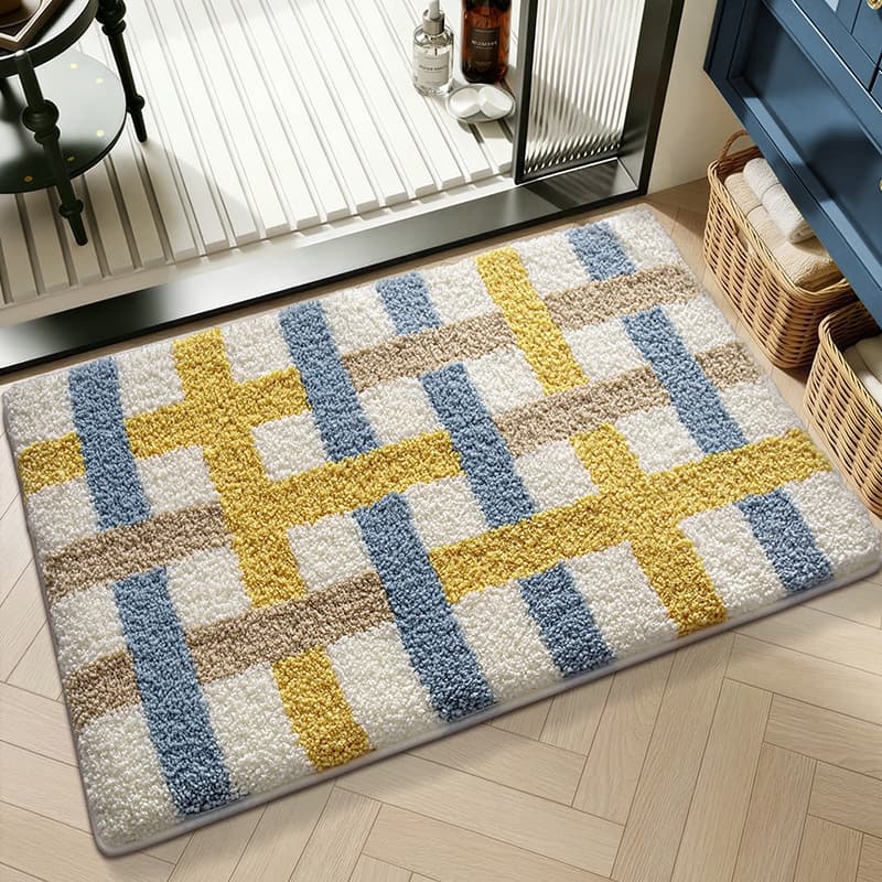 Water-absorbent Non-slip geometric lattice floor mat