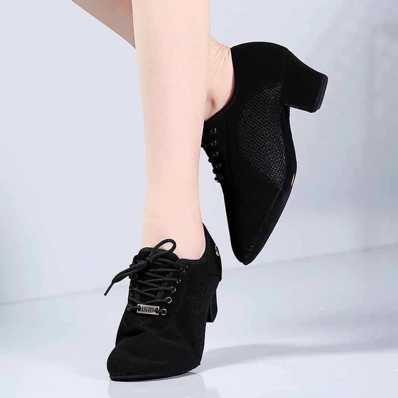 Mesh oxford cloth professional latin dance shoes for summer