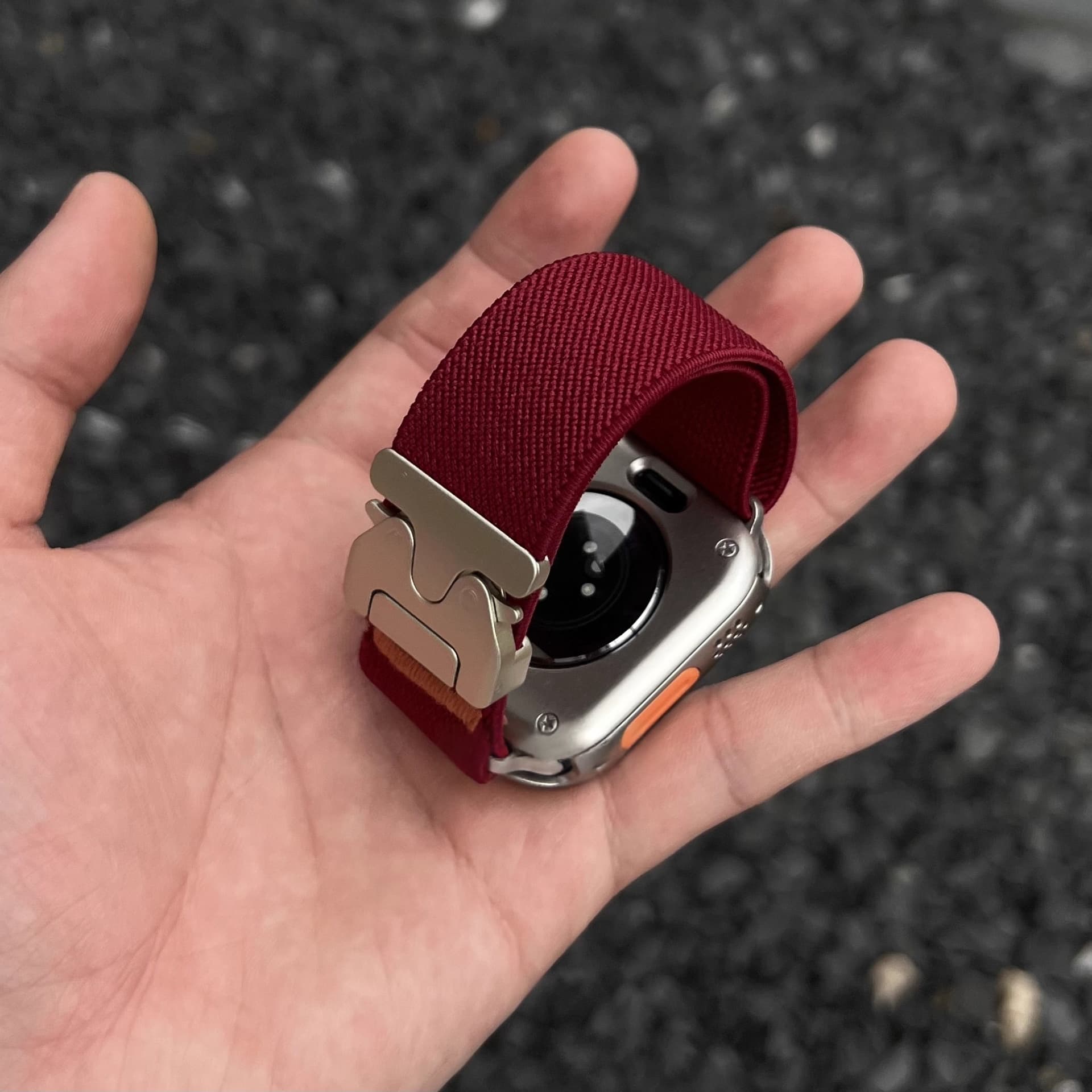 Parachute-buckle elastic nylon watch strap